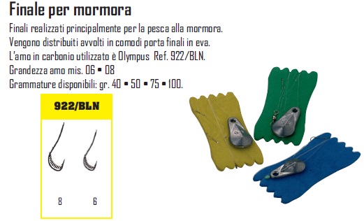 Terminale Olympus Finale per Mormora mis. # 6 gr. 075